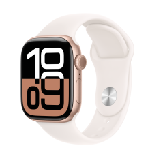 Apple Watch S10 Cellular 42mm rosgold alutok, rose sport M/L
