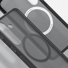 Samsung S25 Capella ütésálló tok, Fekete-ezüst