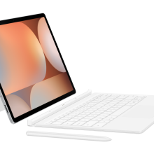 Samsung Tab S10P/S9P/S9 FE Plus billentyűzetes tok,Fehér