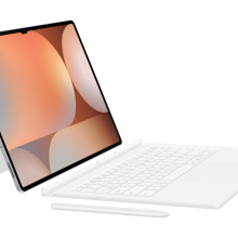 Samsung Tab S10 Ultra/S9 Ultra billentyűzetes tok,Fehér