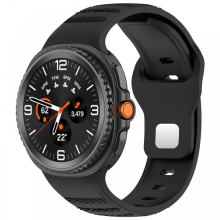 Samsung Galaxy Watch 8/Classic bordázott óraszíj,22mm,Fekete