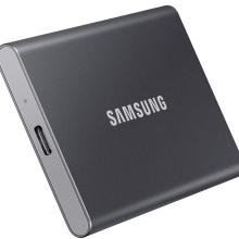 Samsung T7 hordozható SSD, 4TB, USB 3.2,Szürke