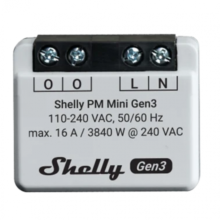 Shelly PM Mini Gen3, WiFi + Bluetooth modul, fogyasztásméréssel