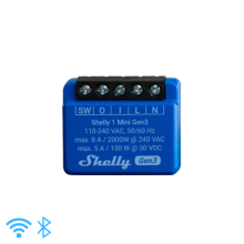 Shelly 1 Mini Gen3 egy áramkörös WiFi-s okosrelé, 8A