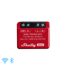 Shelly 1PM Mini Gen3 egy áramkörös fogy.mérő WiFi-s okosrelé,8A
